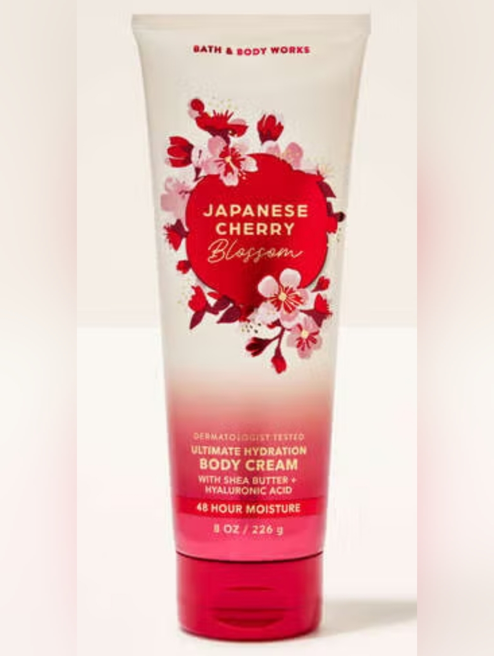 New!! Bath & Body Works Body Cream - Japanese Cherry Blossom Scent 8 Ounce-226 G